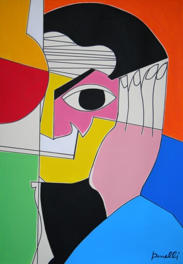Peinture intitulée "Duab ntawm Pablo Pi…" par Gabriele Donelli, Œuvre d'art originale, Acrylique