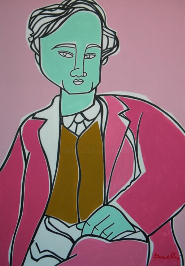 Peinture intitulée "Portrait of Amedeo…" par Gabriele Donelli, Œuvre d'art originale, Acrylique