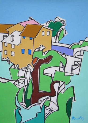 Painting titled "Paisaxe" by Gabriele Donelli, Original Artwork, Acrylic
