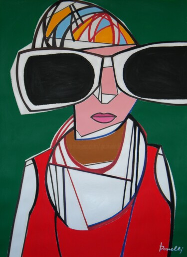Painting titled "Portrait of Peggy G…" by Gabriele Donelli, Original Artwork, Acrylic