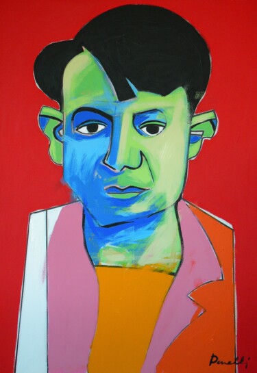 Картина под названием "Portrett av Pablo P…" - Gabriele Donelli, Подлинное произведение искусства, Акрил