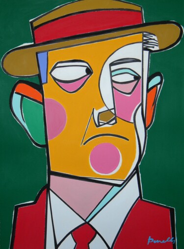 Painting titled "Portrait of Buster…" by Gabriele Donelli, Original Artwork, Acrylic