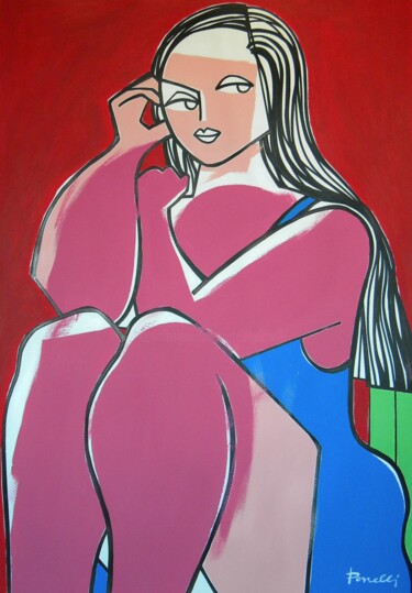 Painting titled "Mary" by Gabriele Donelli, Original Artwork, Acrylic