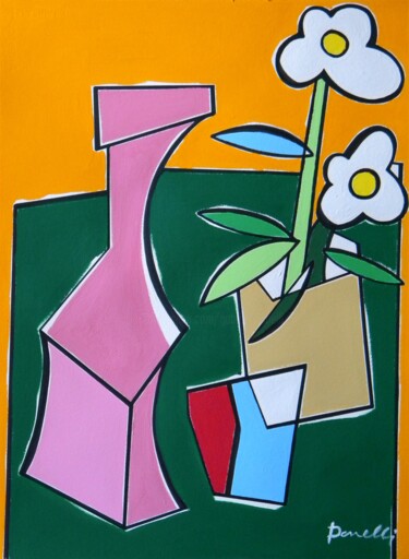 Painting titled "Still life" by Gabriele Donelli, Original Artwork, Acrylic