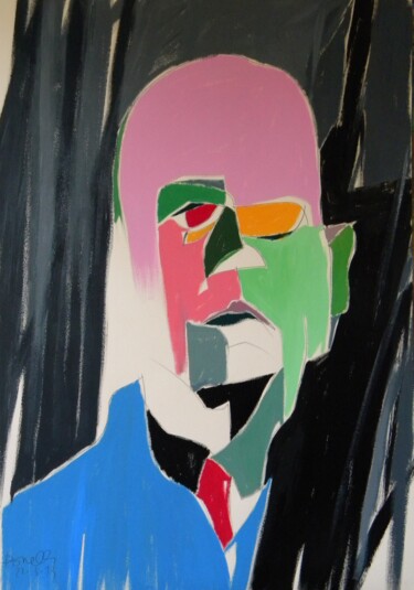 Painting titled "Portrait of Dino Ca…" by Gabriele Donelli, Original Artwork, Acrylic