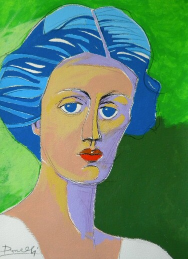 Malerei mit dem Titel "Portrait of Vanessa…" von Gabriele Donelli, Original-Kunstwerk, Acryl