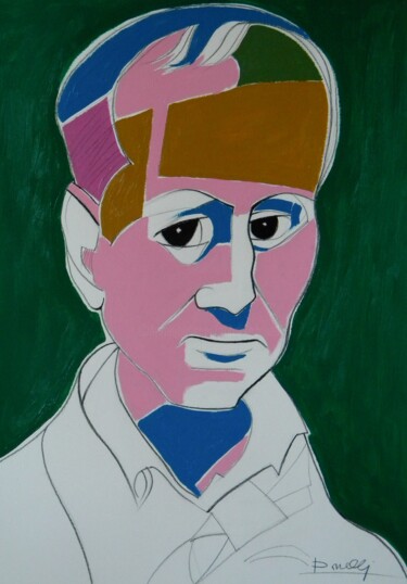 Painting titled "Portrait of Charles…" by Gabriele Donelli, Original Artwork, Acrylic