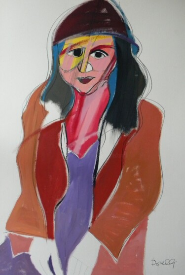 Painting titled "Portrait de Alina R…" by Gabriele Donelli, Original Artwork, Acrylic