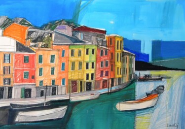 Painting titled "Portofino" by Gabriele Donelli, Original Artwork, Acrylic