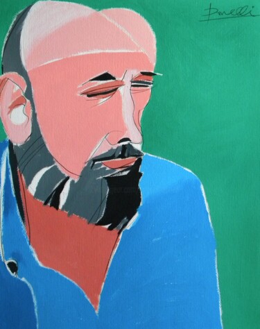 Painting titled "Auto portret" by Gabriele Donelli, Original Artwork, Acrylic