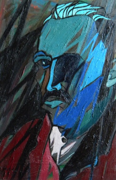Painting titled "Portrait de Vincent…" by Gabriele Donelli, Original Artwork, Oil