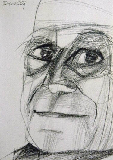 제목이 "Portrait de Alberto…"인 미술작품 Gabriele Donelli로, 원작, 연필