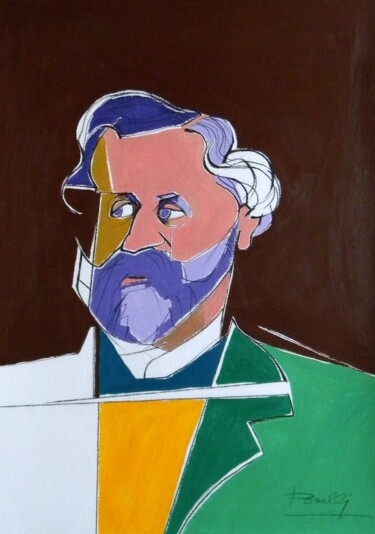 Painting titled "Portrait of Giusepp…" by Gabriele Donelli, Original Artwork, Acrylic