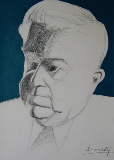 Peinture intitulée "Portrait of Eugenio…" par Gabriele Donelli, Œuvre d'art originale, Crayon