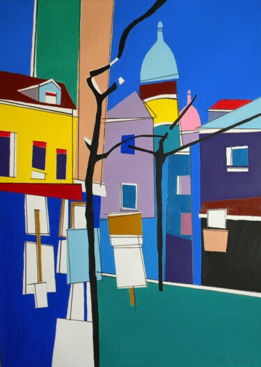 Painting titled "Montmartre" by Gabriele Donelli, Original Artwork, Acrylic