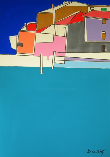 "Houses in Peschiera…" başlıklı Tablo Gabriele Donelli tarafından, Orijinal sanat, Akrilik