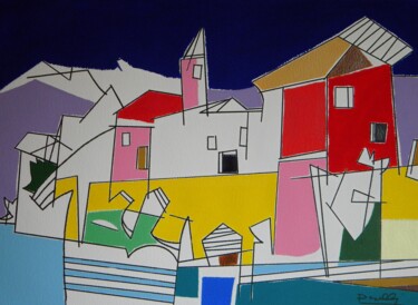 Painting titled "Isola Pescatori ar…" by Gabriele Donelli, Original Artwork, Acrylic