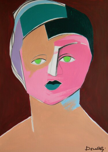 Peinture intitulée "Retrato de Suzanne…" par Gabriele Donelli, Œuvre d'art originale, Acrylique