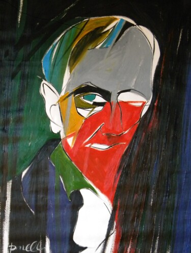 Schilderij getiteld "Portrait de Charles…" door Gabriele Donelli, Origineel Kunstwerk, Olie