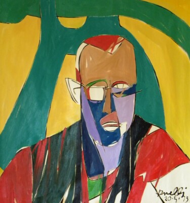 Painting titled "Portrait of Keit Ha…" by Gabriele Donelli, Original Artwork, Oil