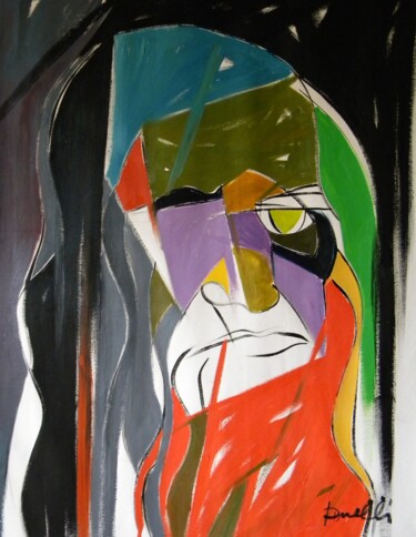 Malerei mit dem Titel "Portrait of Leonard…" von Gabriele Donelli, Original-Kunstwerk, Öl