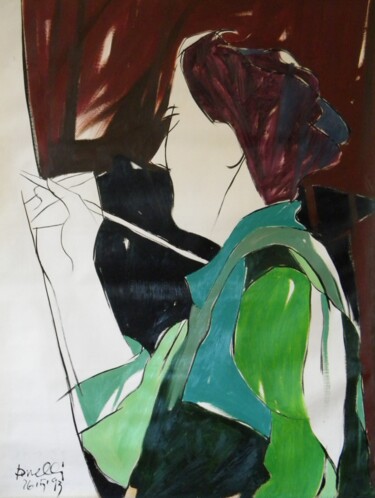 Malerei mit dem Titel "Der maler" von Gabriele Donelli, Original-Kunstwerk, Öl