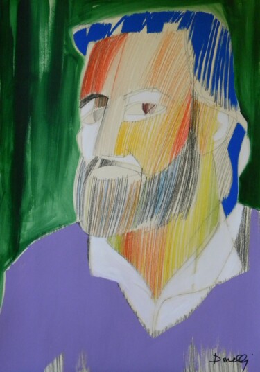 Pittura intitolato "Self-portrait" da Gabriele Donelli, Opera d'arte originale, Acrilico