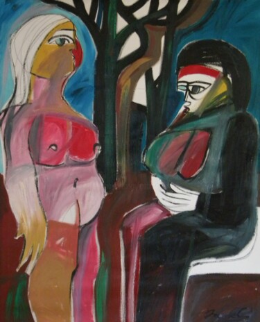 Pittura intitolato "The mother and the…" da Gabriele Donelli, Opera d'arte originale, Olio