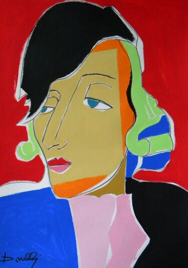 Pittura intitolato "Retrato de Tamara d…" da Gabriele Donelli, Opera d'arte originale, Acrilico