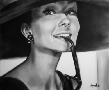 Pittura intitolato "Audrey Hepburn" da Gabriele Ionfrida, Opera d'arte originale, Pastello