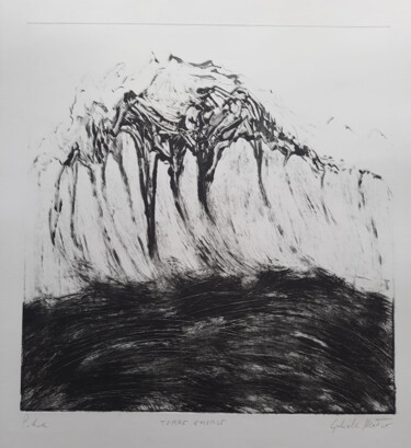 Estampas & grabados titulada "Terre emerse" por Gabriele Montani, Obra de arte original, Monotipia