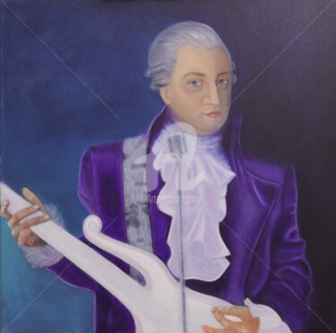 Malerei mit dem Titel "Amadeus - Der Rebel…" von Gabriele Roman, Original-Kunstwerk, Öl Auf Keilrahmen aus Holz montiert