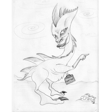Disegno intitolato "Drago / Dragon" da Gabriele Magrì, Opera d'arte originale, Altro