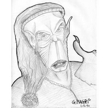 Disegno intitolato "Monster OK!" da Gabriele Magrì, Opera d'arte originale, Altro