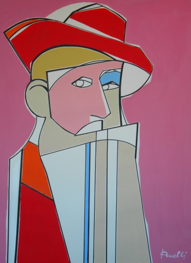 Peinture intitulée "Potret Claude Monet" par Gabriele Donelli, Œuvre d'art originale, Acrylique