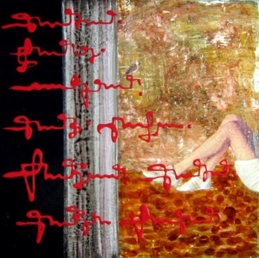 Pittura intitolato "Lettere (I segreti…" da Guerra Delle Fragole, Opera d'arte originale