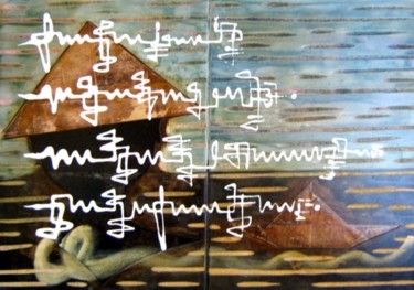 Pittura intitolato "Lettere (Il viandan…" da Guerra Delle Fragole, Opera d'arte originale