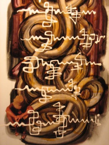 Pittura intitolato "Lettere ( Perdersi )" da Guerra Delle Fragole, Opera d'arte originale