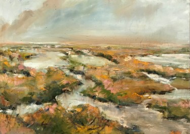 Pintura intitulada "Marshlands" por Gabriel Knollys, Obras de arte originais, Óleo