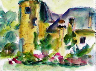 Painting titled "Sablou 20" by Gabriëlla Cleuren, Original Artwork, Watercolor