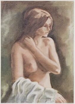 Pittura intitolato "nudo feminile" da Gabriella Dumas, Opera d'arte originale