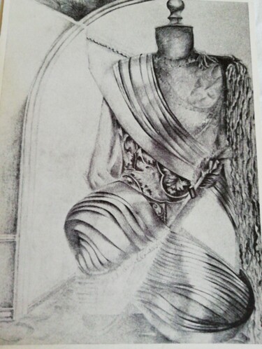 Dessin intitulée "Mannequin" par Gabriella Porpora, Œuvre d'art originale, Crayon