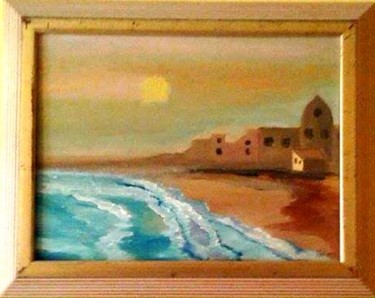 Painting titled "Arab village" by Gabriellart, Original Artwork, Oil