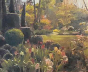 Peinture intitulée "Le jardin fantastiq…" par Gabrielle Kovesdi, Œuvre d'art originale, Huile