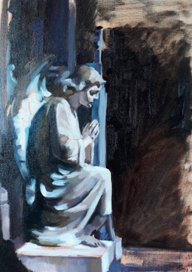 Malarstwo zatytułowany „"L'ange"” autorstwa Gabrielle Kovesdi, Oryginalna praca, Olej