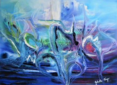 Painting titled "Between two world" by Gabrielle Ange, Original Artwork, Oil