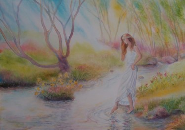 Painting titled "osera ?" by Gabrielle Artjoy, Original Artwork, Watercolor