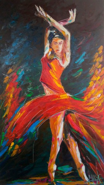 Pintura titulada "Copia de bailarina…" por Gabriel Mayo, Obra de arte original