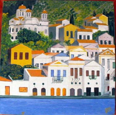 Painting titled "Kastellorizo" by Gabriel Mir, Original Artwork, Oil