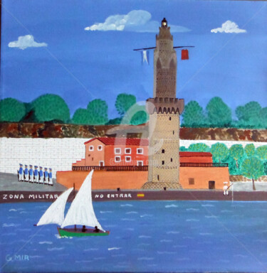 Painting titled "faro-de-porto-pi.jpg" by Gabriel Mir, Original Artwork, Acrylic
